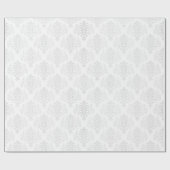 Hochzeit White Damask Simple Timeless Elegance Geschenkpapier (Flach)