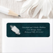 Hochzeit White Feather Moody Aquamarine Rücksendea (Insitu)