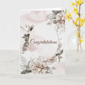 Hochzeit White Roses Vintag Glückwunsch Karte (Gelbe Blume)