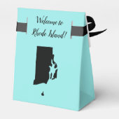 Hochzeit Willkommen auf Rhode Island Gefälligkeits Geschenkschachtel (Rückseite)