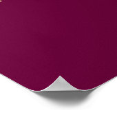 Hochzeit Willkommen Berry Wine Gold Mit Monogramm  Poster (Ecke)