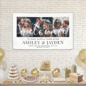 Hochzeit Willkommen Einfaches Chic Script 3 Foto C Banner