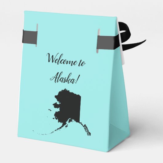 Hochzeit Willkommen in Alaska Gefallen Box, Staat  Geschenkschachtel (Rückseite)