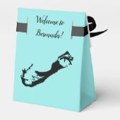 Hochzeit Willkommen in Bermuda Map Gefälligkeitsbo Geschenkschachtel (Rückseite)