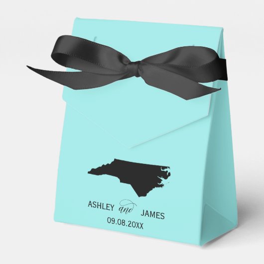 Hochzeit Willkommen in North Carolina Gefallen Box Geschenkschachtel (Vorderseite)