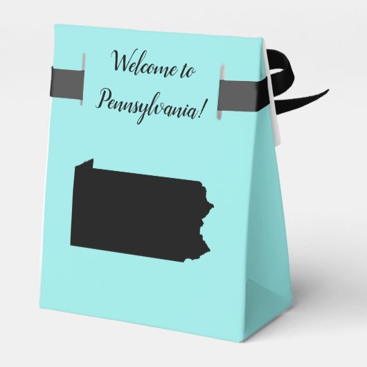 Hochzeit Willkommen in Pennsylvania Gefälligkeitsb Geschenkschachtel (Rückseite)