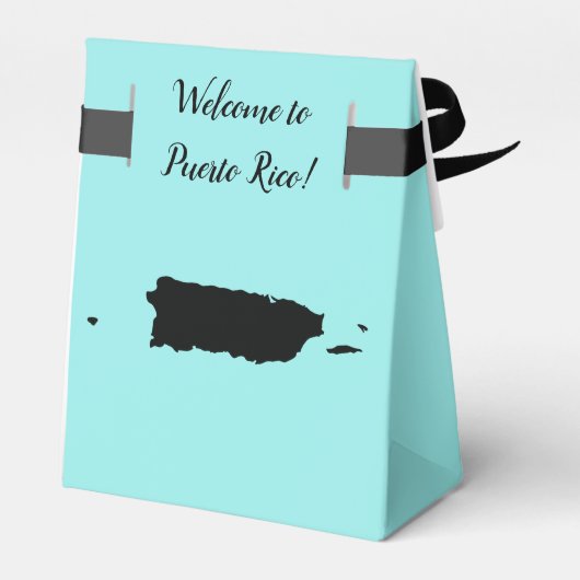 Hochzeit Willkommen in Puerto Rico Karte Gefallen Geschenkschachtel (Rückseite)