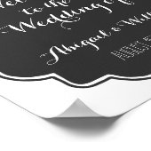 Hochzeit Willkommene Custom Sign Blumenkhalkboard Poster (Ecke)