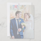Hochzeit Willkommensschild Feiertagskarte (Rückseite)