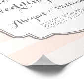 Hochzeit Willkommenszeichen Vintages Blumenmuster Poster (Ecke)