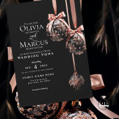 HOCHZEIT | Winterrosa und Onyx Baubles Einladung