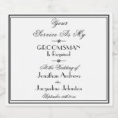 Hochzeit wird mein Trauzeuge Moderner Vorschlag se Bierflaschenetikett (Einzelnes Label)