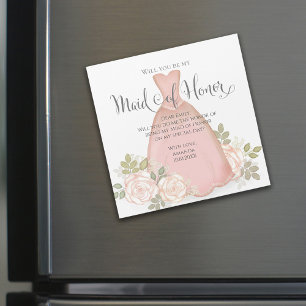 Hochzeit Wirst du meine Ehrenbrautjungfer Wasserfa Magnetkarte