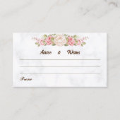 Hochzeit wünscht elegante Rose Blume Hochzeitsempf Begleitkarte (Vorderseite)