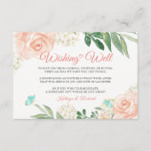 Hochzeit wünscht gut Blush Peach Chic Floral Begleitkarte (Vorderseite)