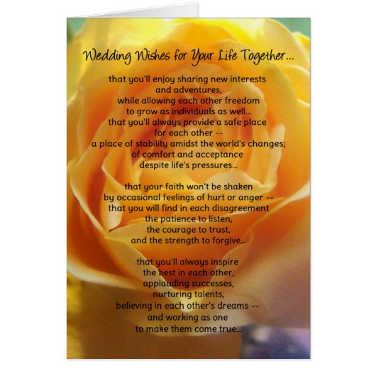 Hochzeit wünscht Ihr Leben zusammen... (Vorne)