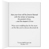 Hochzeit wünscht Ihr Leben zusammen... (Innen (Rechts))