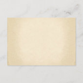 Hochzeit wünscht Vintage orangefarbene Rose Begleitkarte (Rückseite)