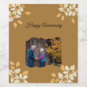 Hochzeit zum glücklichen Jubiläum Weinetikett (Einzelnes Label)
