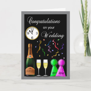 Hochzeit zum Silvesterabend Gratulation Feiertagskarte