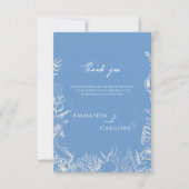 Hochzeit zum Thema Blauer Toiler Ozean Dankeskarte (Vorderseite)
