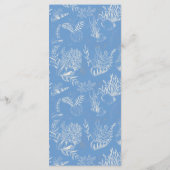 Hochzeit zum Thema Blauer Toiler Ozean Menükarte (Rückseite)