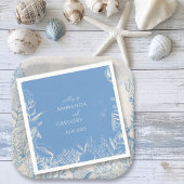 Hochzeit zum Thema Blauer Toiler Ozean Serviette