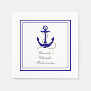 Hochzeit zum Thema "Nautischer Anker" Serviette