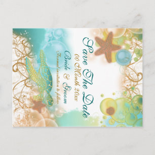 Hochzeit zum Thema Strand "Save the Date" Ankündigungspostkarte
