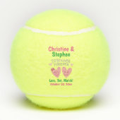 Hochzeit zusammen für immer Cartoon Hört zu Gunste Tennisbälle (Rückseite)