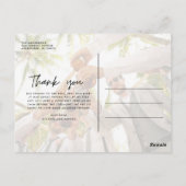 Hochzeit zwei Foto Danke Postkarte (Rückseite)