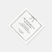 Hochzeit zwei Wahrheiten und ein Lie Game Fun Fact Serviette (Ecke)