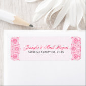 Hochzeitadresse Etikett Rosa Schnüre & Damaskus Rü (Insitu)