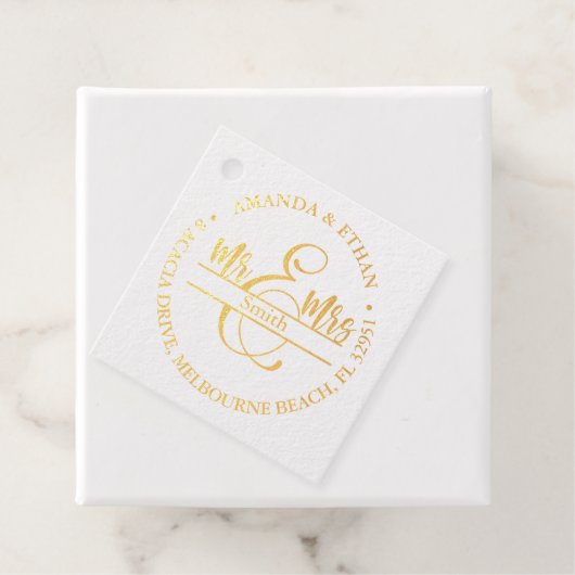 Hochzeitadresse Geschenkanhänger (Mit Box)