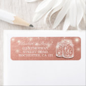 Hochzeitadresse Mason Jars String Lights Rose Gold (Insitu)