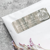 Hochzeitadresse Rustic Wood Mason Jar String Light