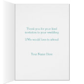 Hochzeitakzeptenkarte Schmetterlingshörer (Innen (Rechts))