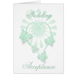 Hochzeitakzeptenkarte Schmetterlingshörer