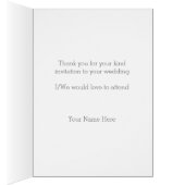 Hochzeitakzeptenkarte - Silberherz (Innen (Rechts))