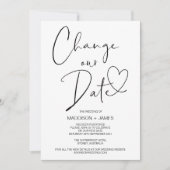 Hochzeitaufschiebung, Ändern Sie unser Datum Hochz Einladung (Vorderseite)