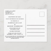 Hochzeitaufschub ändern das Datum der Lichtcreme Ankündigungspostkarte (Rückseite)