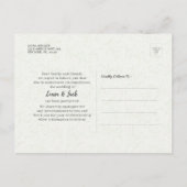 Hochzeitaufschub ändern das Datum Sonnenblumen Ankündigungspostkarte (Rückseite)