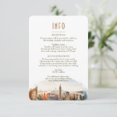 Hochzeitbeilage INFO und Details New York Einladung (Stehend Vorderseite)