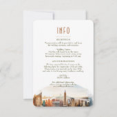 Hochzeitbeilage INFO und Details New York Einladung (Vorderseite)