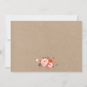 Hochzeitbeleuchtung Korallendetails Beilage Karte (Rückseite)