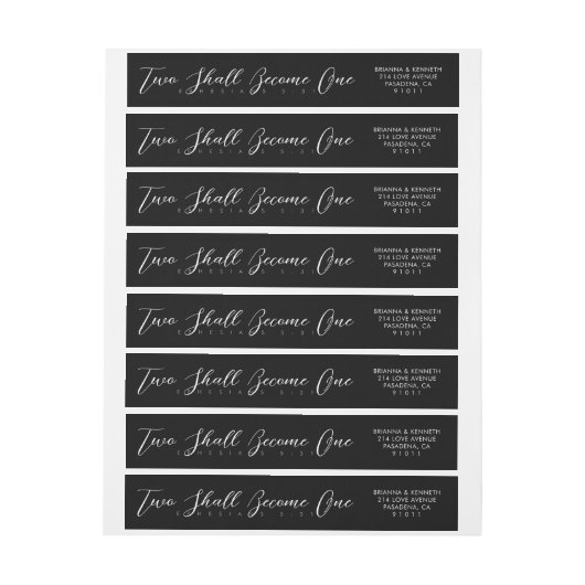 Hochzeitbibel Verse Two wird ein Skript (Bogen)