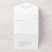 Hochzeitblatt-Art-Herz-Monogramm All In One Einladung (Außenbereich)