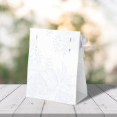 Hochzeitblaue Blumen Botanisches blaues Skript Geschenkschachtel