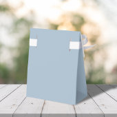 Hochzeitblumen Dusty Blue Botanical Monogram Geschenkschachtel