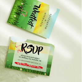 Hochzeitblumen Festival Fields Wedding RSVP Save The Date